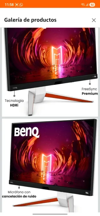 Monitor BenQ Mobiuz EX2710U blanco