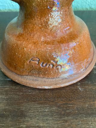 Botijo grande rueda con pajarito 40 cm – Alfarería