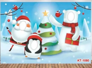 Fondo Navidad 210x150cm con agujeros