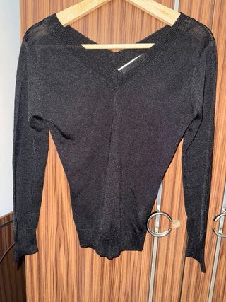 Jersey Zara Negro Manga Larga