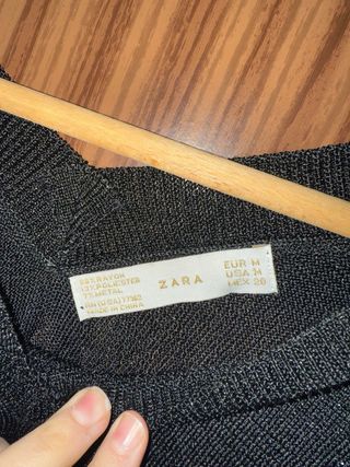 Jersey Zara Negro Manga Larga