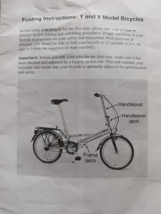 Bicicleta Plegable Paseo marca DAHON YEAH 20"