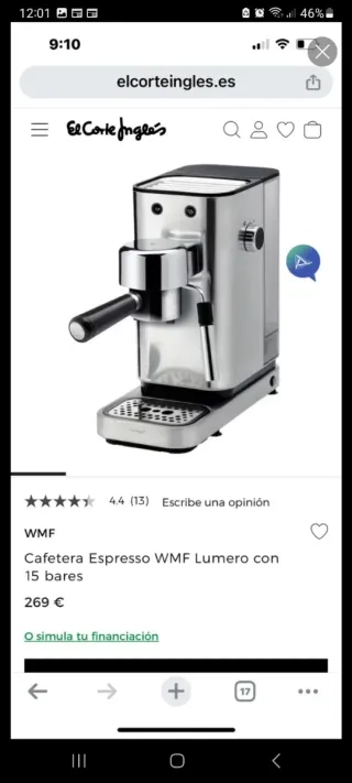 Cafetera WMF Lumero