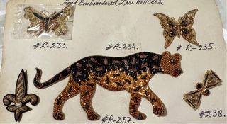 Applicazioni vintage farfalla tigre fleur-de-lis
