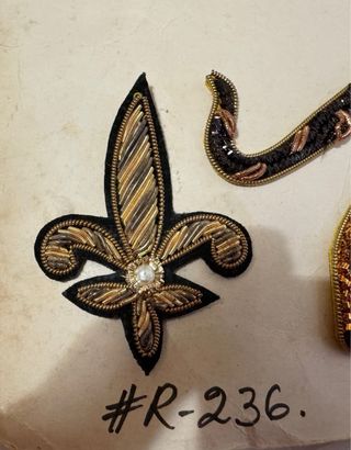 Applicazioni vintage farfalla tigre fleur-de-lis