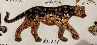 Applicazioni vintage farfalla tigre fleur-de-lis