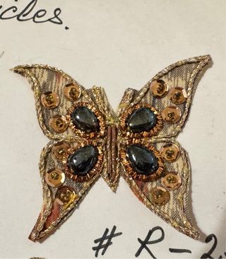 Applicazioni vintage farfalla tigre fleur-de-lis