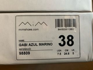 Botines Mim Gabi Azul Marino Talla 38