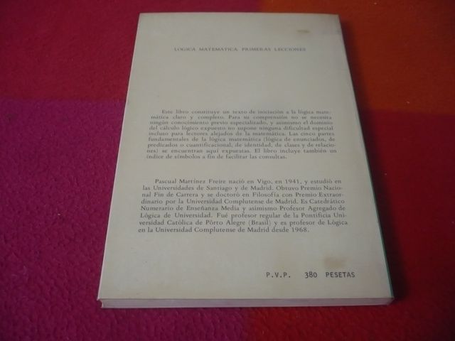 LOGICA MATEMATICA PRIMERAS LECCIONES 1975 CALCULO