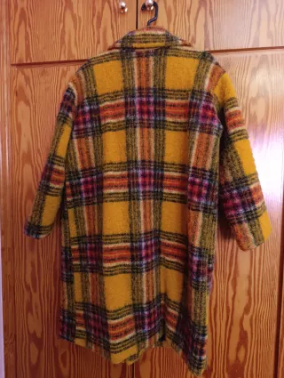 Abrigo poncho lana multicolor talla 42/44