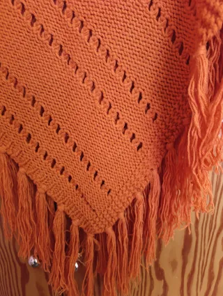 Abrigo poncho lana multicolor talla 42/44