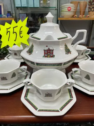 Vajilla Navideña Porcelana Preciosa