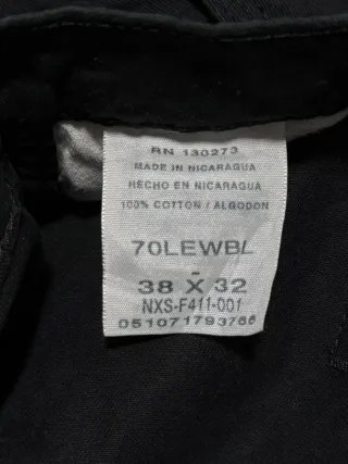 Pantaloni Cargo vintage da uomo neri tg 38x32