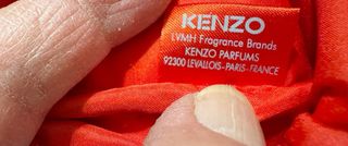 Pochette Kenzo rossa e verde acqua