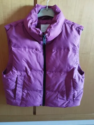 Chaleco acolchado burdeos/morado talla S