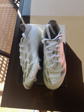 Botas Fútbol Adidas Predator Blancas 38 2/3