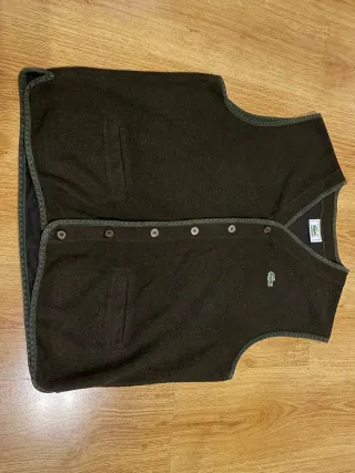 Chaleco Lacoste Marrón Verde Talla L botones