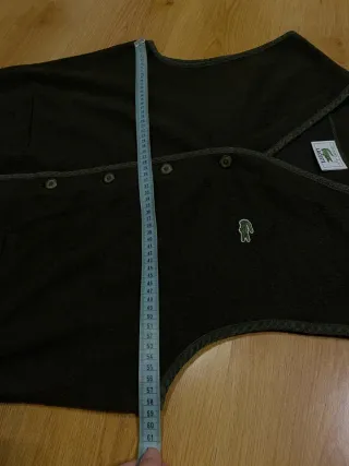 Chaleco Lacoste Marrón Verde Talla L botones