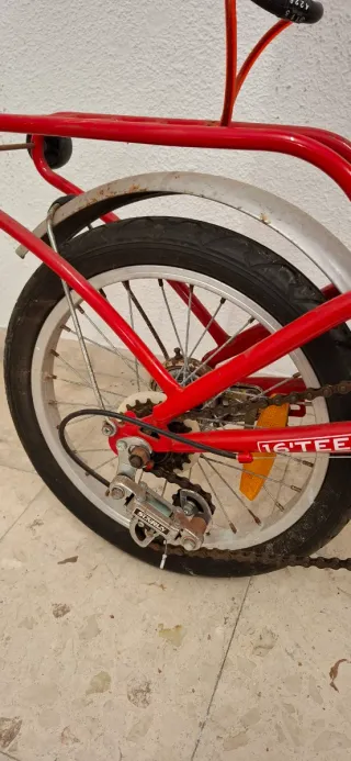 Bicicleta plegable 16TEEN roja