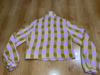 Adidas Polar Crop Top Cuadros forro polar sudadera