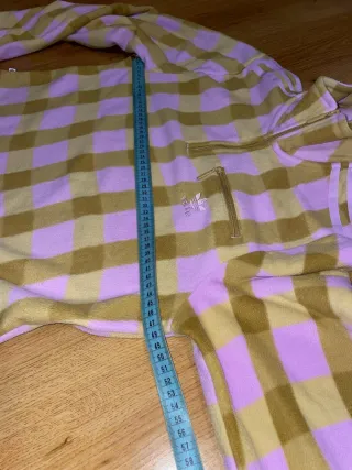 Adidas Polar Crop Top Cuadros forro polar sudadera