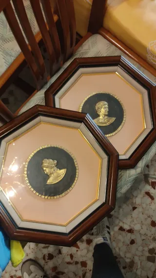 2 Cuadros Camafeos Octogonales