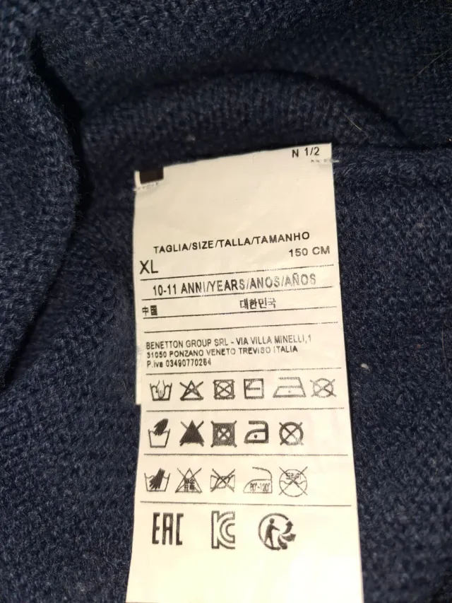 Jersey niña Benetton azul