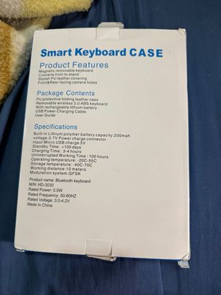 Funda Teclado Smart Case Tablet Negra