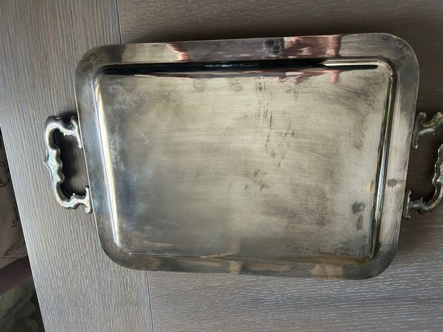 Bandeja de alpaca con asas