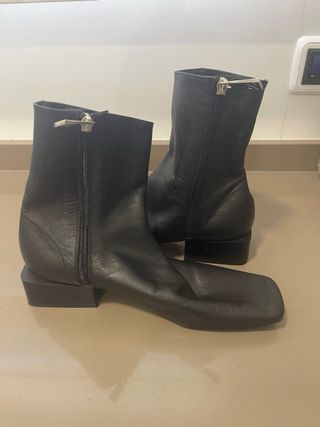 Botines Zara Piel Talla 38 Nuevos