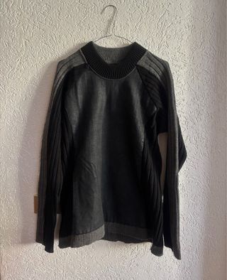 Maglione uomo vintage vera pelle