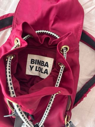 Mochila Bimba y Lola burdeos y dorada