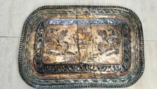 Bandeja Plata de Ley Siglo XVIII