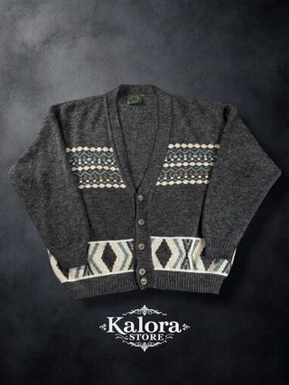 Cardigan Iceland Grigio Multicolore Taglia XL