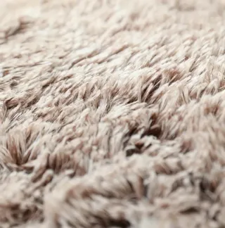 90 cm diámetro-Cama Peluche Mascota Beige/Marrón