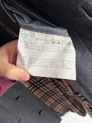 abrigo Burberry en lana y cachemira