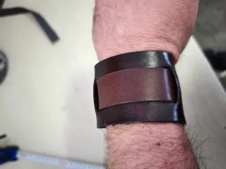 Bracciale in pelle marrone