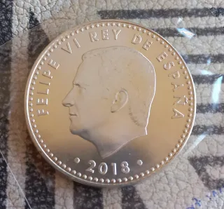 Moneda 30 Euro Plata Aniversario Rey. No envío