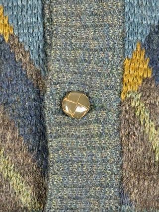 Cappotto vintage a quadri - taglia L - 50% Mohair