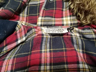 Abrigo paño azul marino con capucha