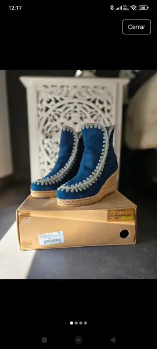 Botas Mou Azul Talla 38