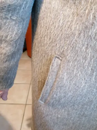 Cappotto in alpaca beige/grigio