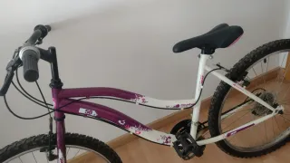Bicicleta Montaña Mujer Morada/Blanca