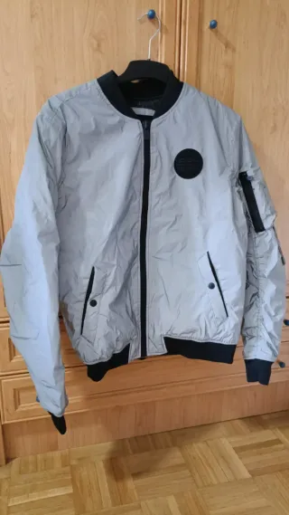 Cazadora Bomber Camuflaje Verde y Negra