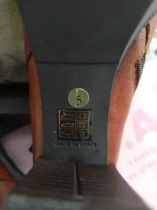 Botines piel 35 B.D.A plataforma