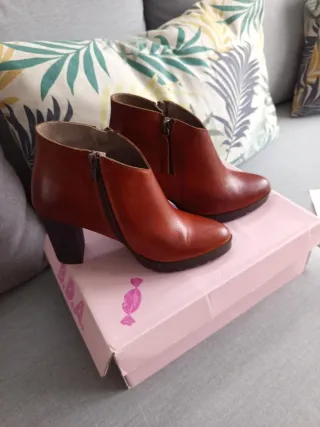 Botines piel 35 B.D.A plataforma