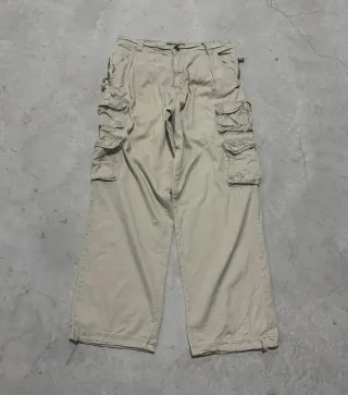 Pantaloni Cargo vintage USA beige uomo tg 34