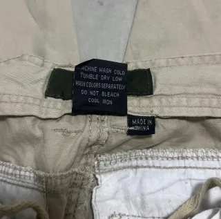 Pantaloni Cargo vintage USA beige uomo tg 34