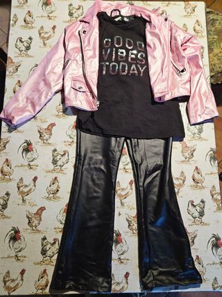 Completo bambina: chiodo, maglia e pantaloni