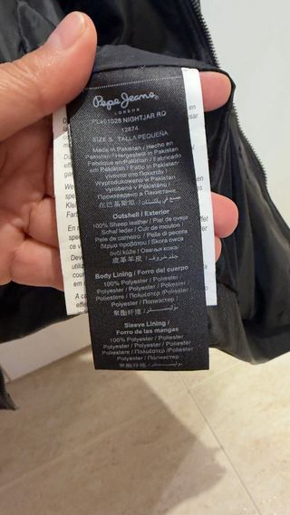 Cazadora Cuero Pepe Jeans Talla S